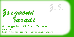zsigmond varadi business card